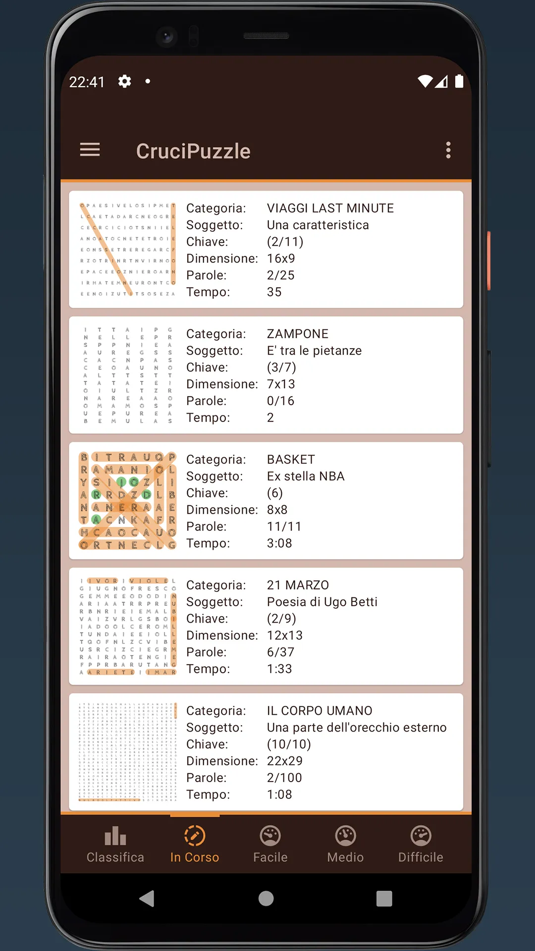 WordSearch - Italian | Indus Appstore | Screenshot