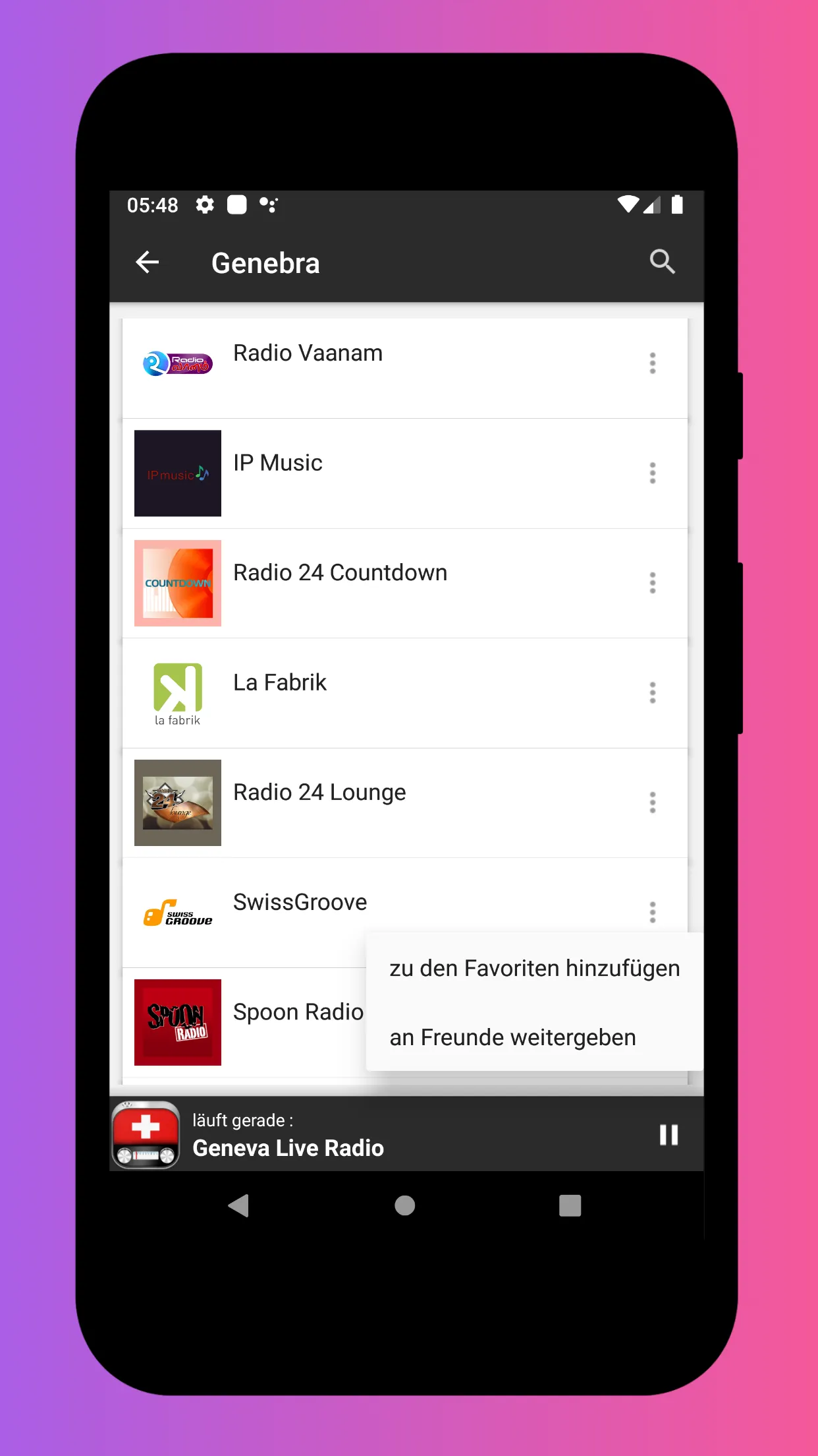 Radio Switzerland - Radio FM | Indus Appstore | Screenshot