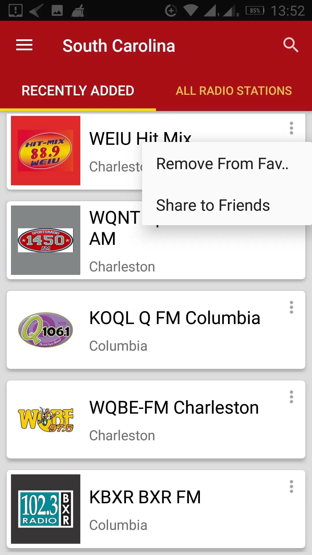 South Carolina Radio Stations | Indus Appstore | Screenshot