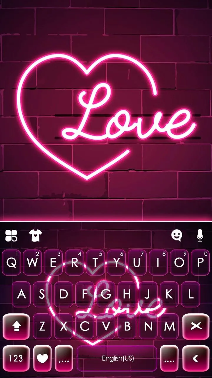 Neon Pink Love Theme | Indus Appstore | Screenshot