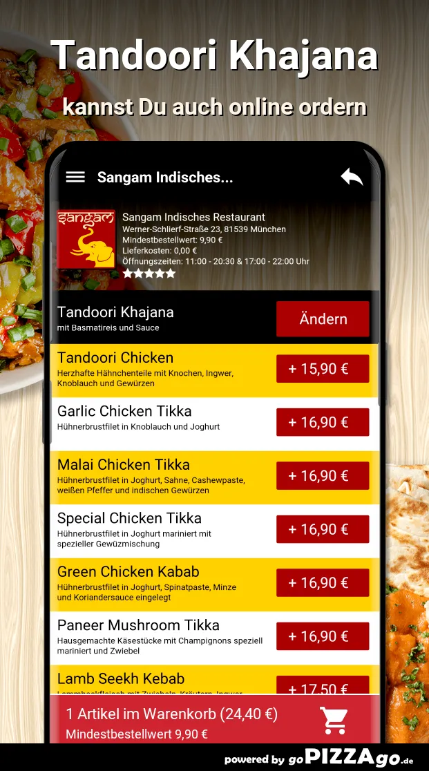 Sangam Indisches Restaurant Mü | Indus Appstore | Screenshot