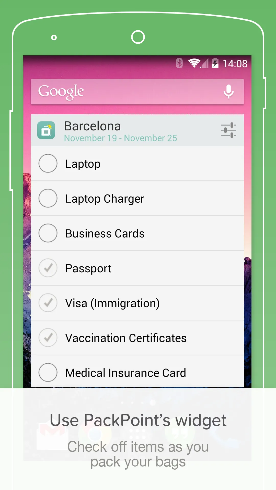 PackPoint travel packing list | Indus Appstore | Screenshot