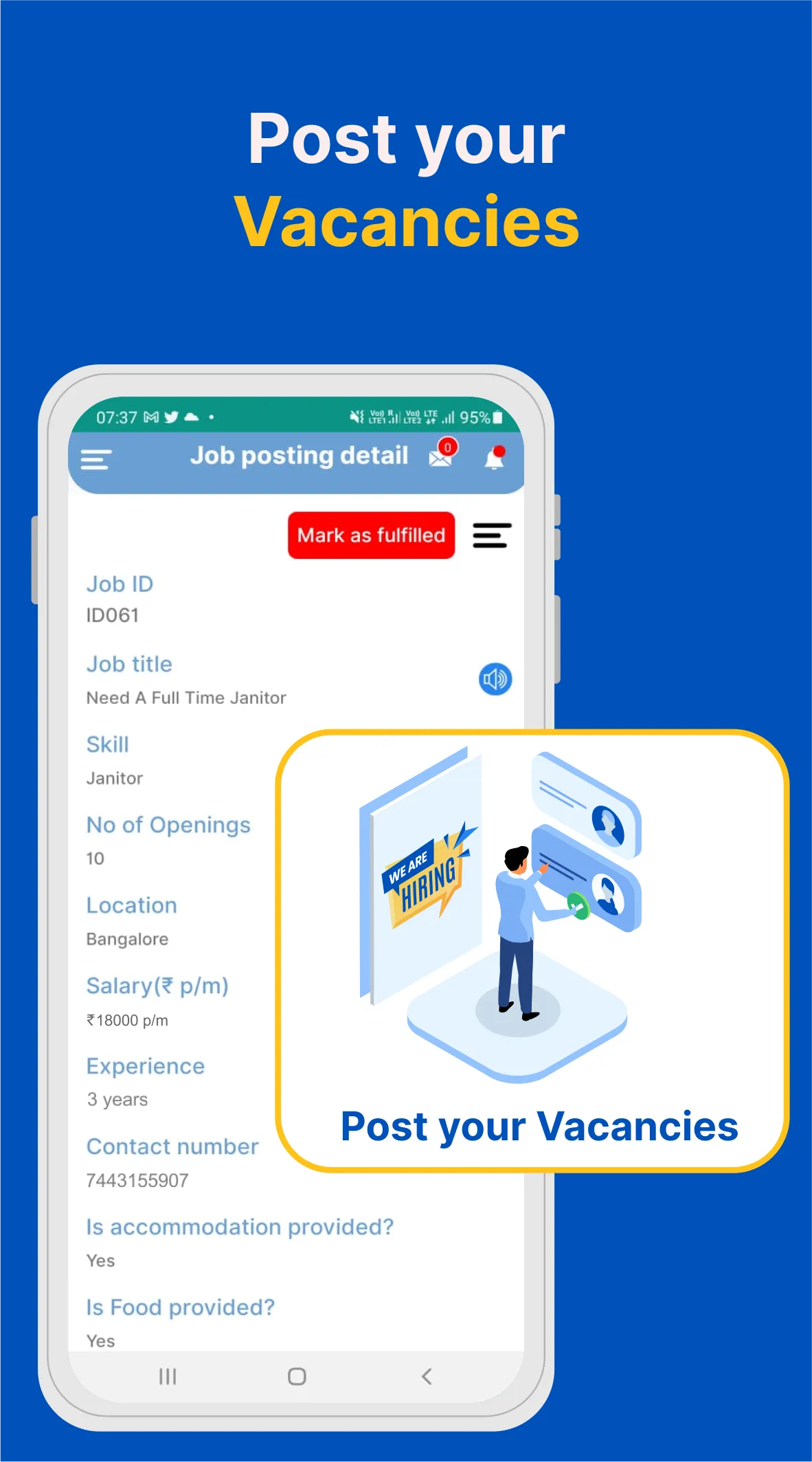 HireBlu: Recruiter, Hiring | Indus Appstore | Screenshot