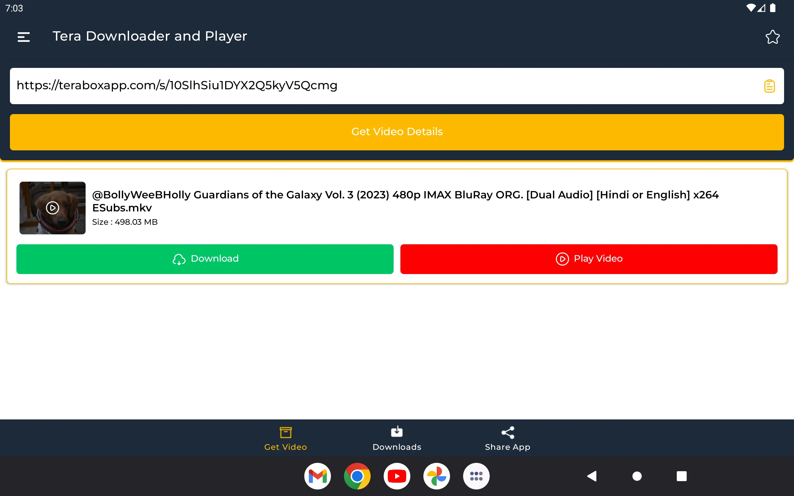 Tera Downloader and Player | Indus Appstore | Screenshot