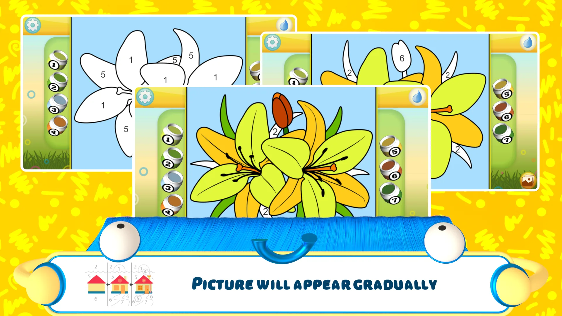 Kids Flower Color by Number | Indus Appstore | Screenshot