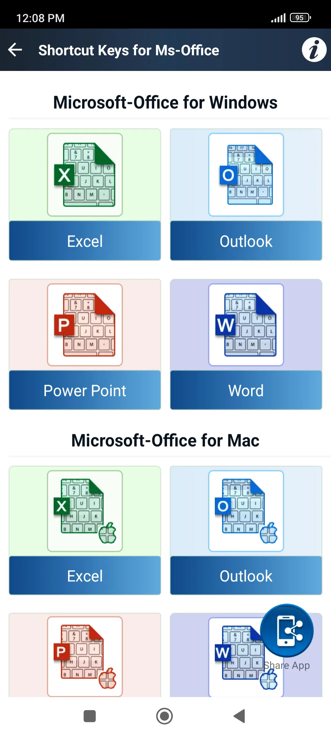 Keyboard Shortcuts all in one | Indus Appstore | Screenshot