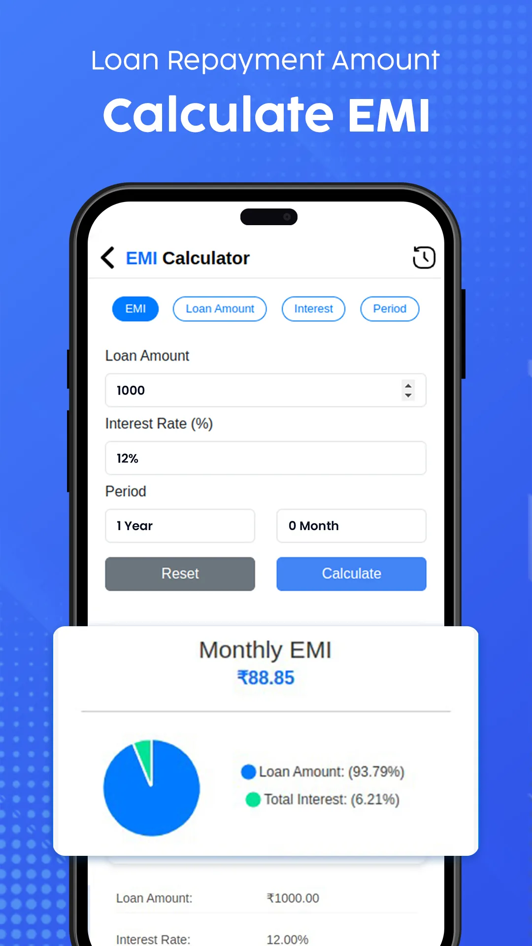 Loan EMI Calculator | Indus Appstore | Screenshot