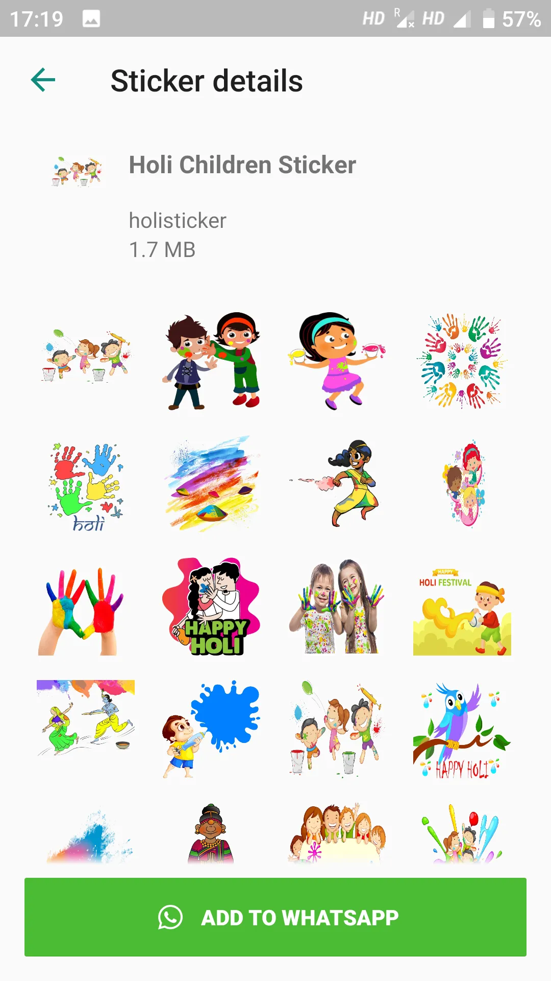 Holi Stickers - WAStickers | Indus Appstore | Screenshot