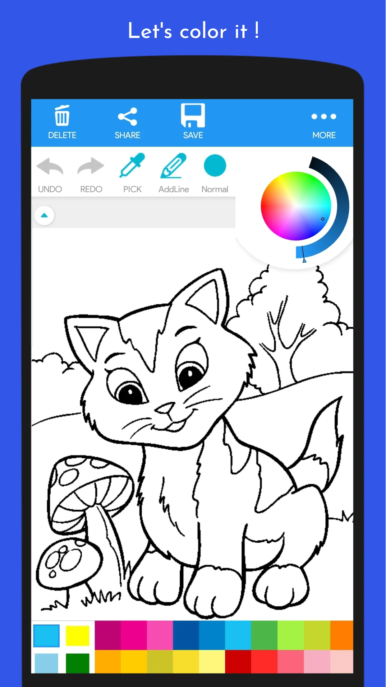 Cute Kitten Coloring Book | Indus Appstore | Screenshot