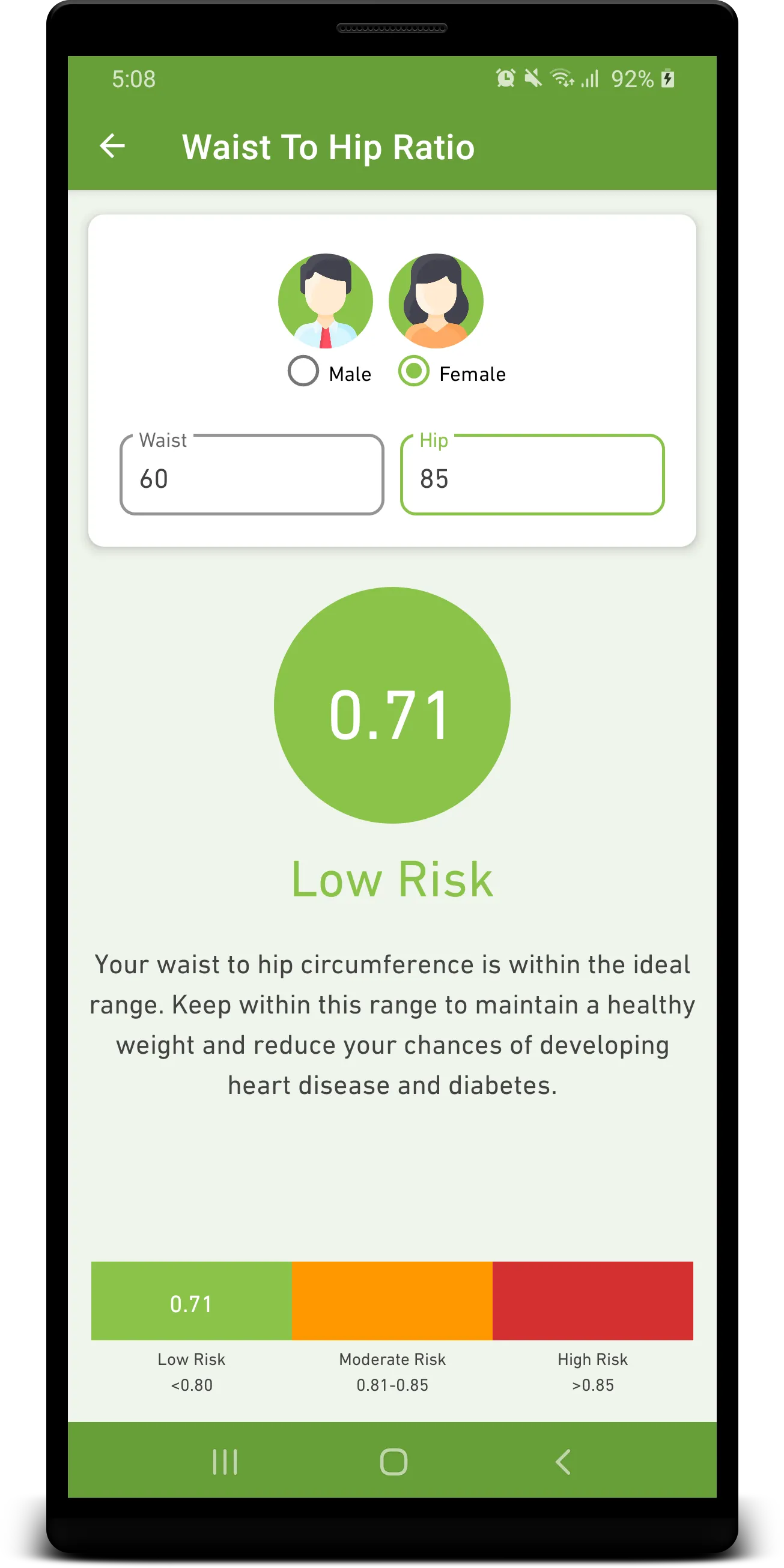 Ideal Weight Calculators | Indus Appstore | Screenshot