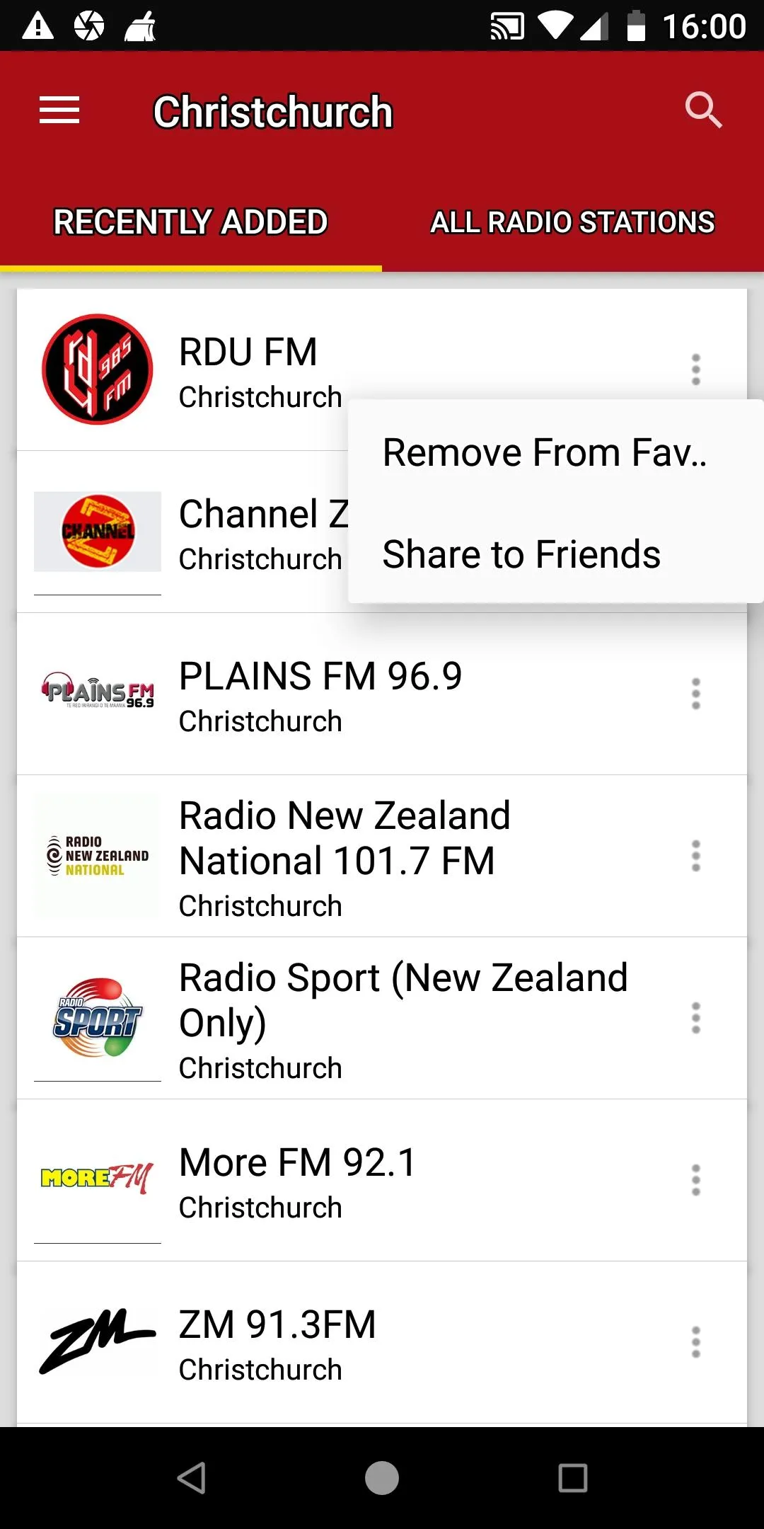 Christchurch Radio Stations | Indus Appstore | Screenshot