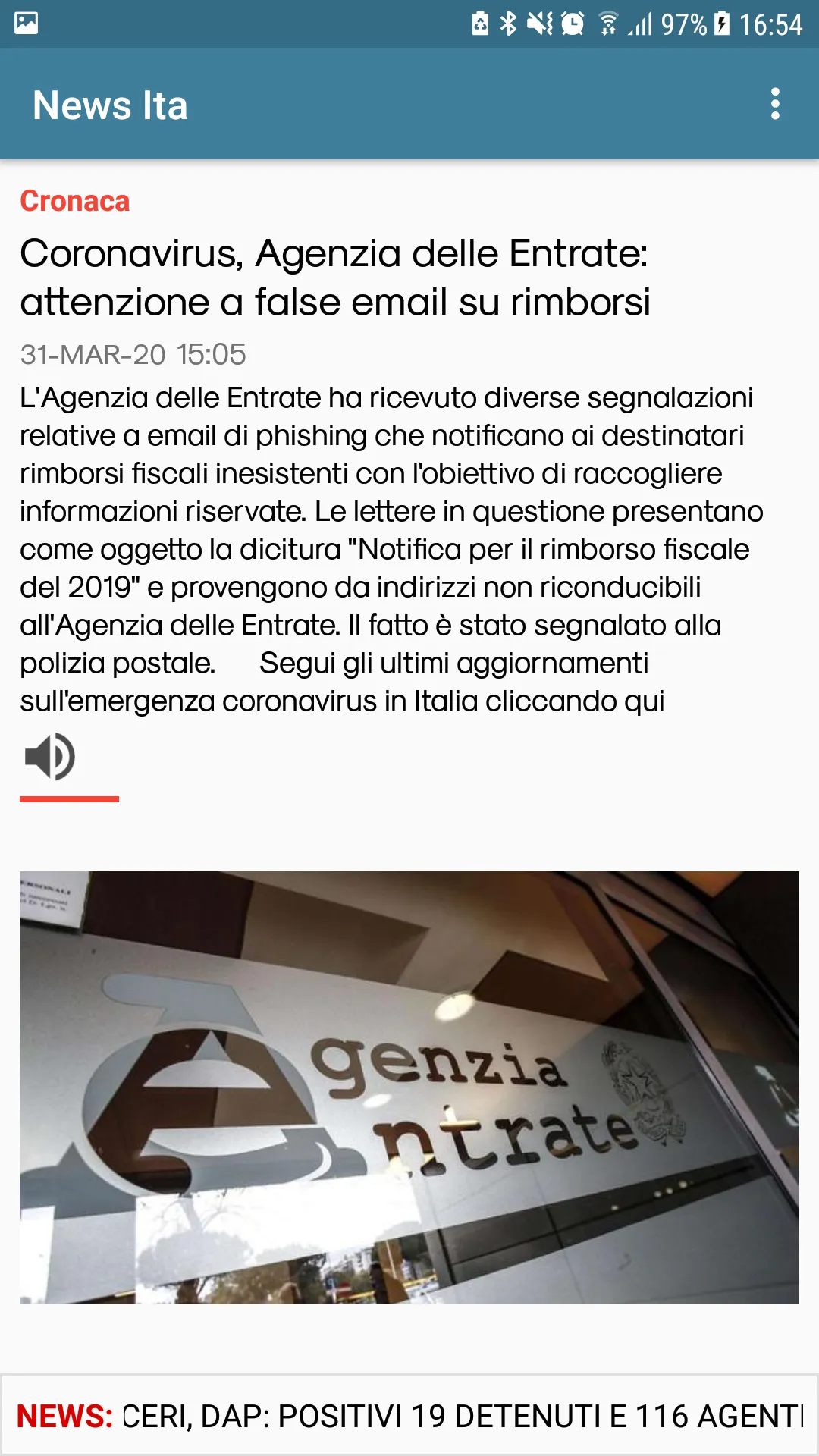 News Italia | Indus Appstore | Screenshot