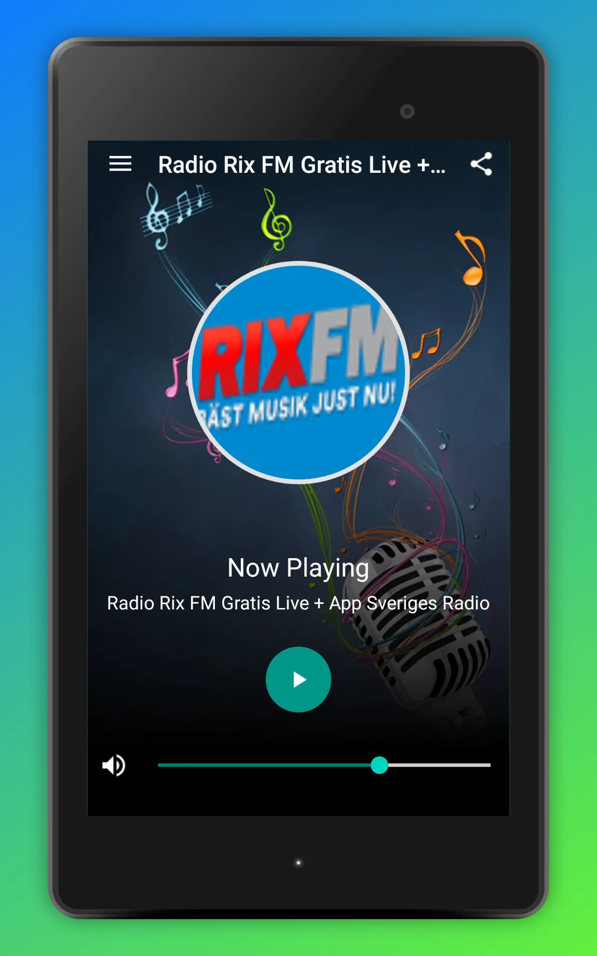 Radio Rix FM App Sveriges | Indus Appstore | Screenshot