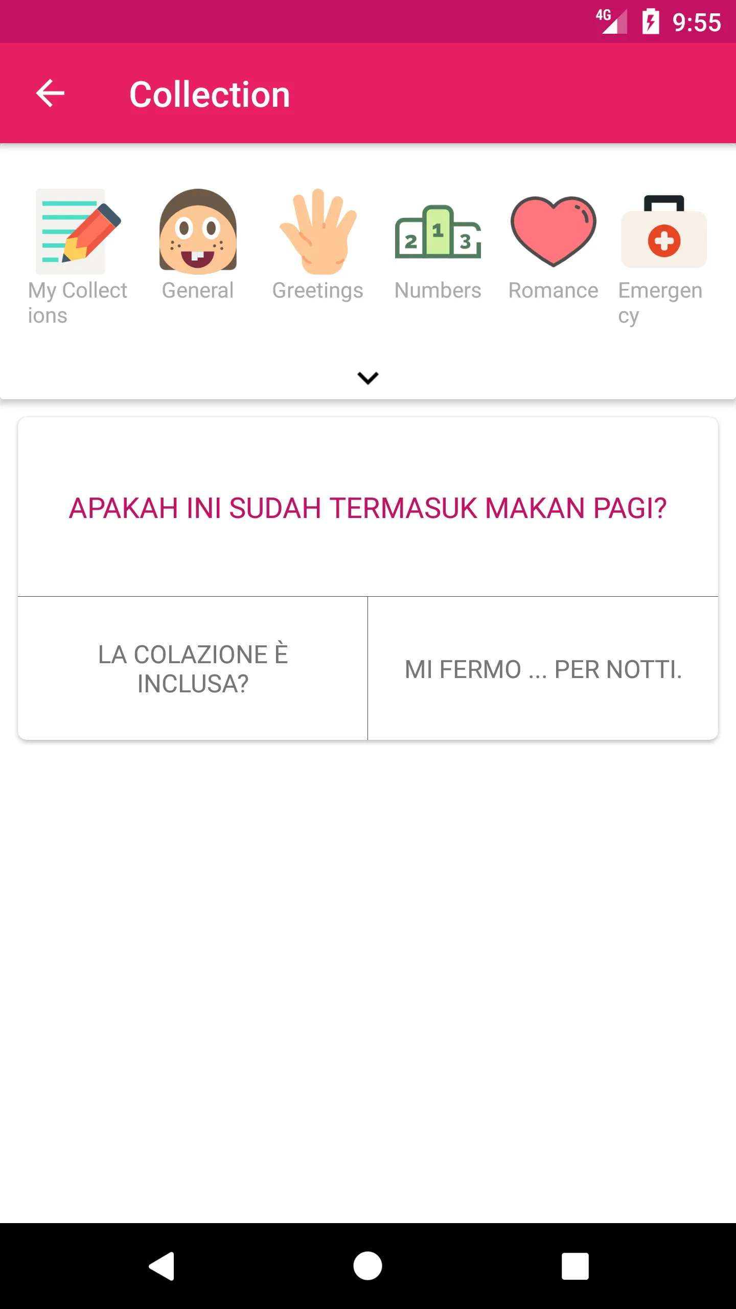 Indonesian Italian Dictionary | Indus Appstore | Screenshot