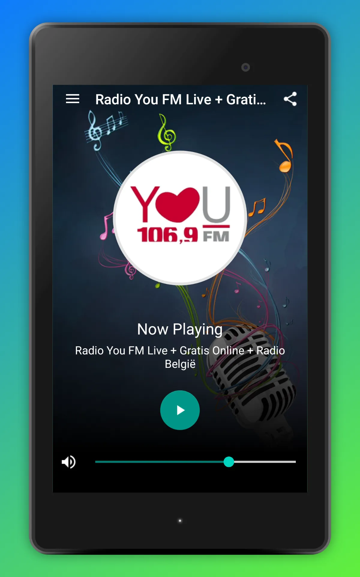 Radio You FM 106.9 App België | Indus Appstore | Screenshot