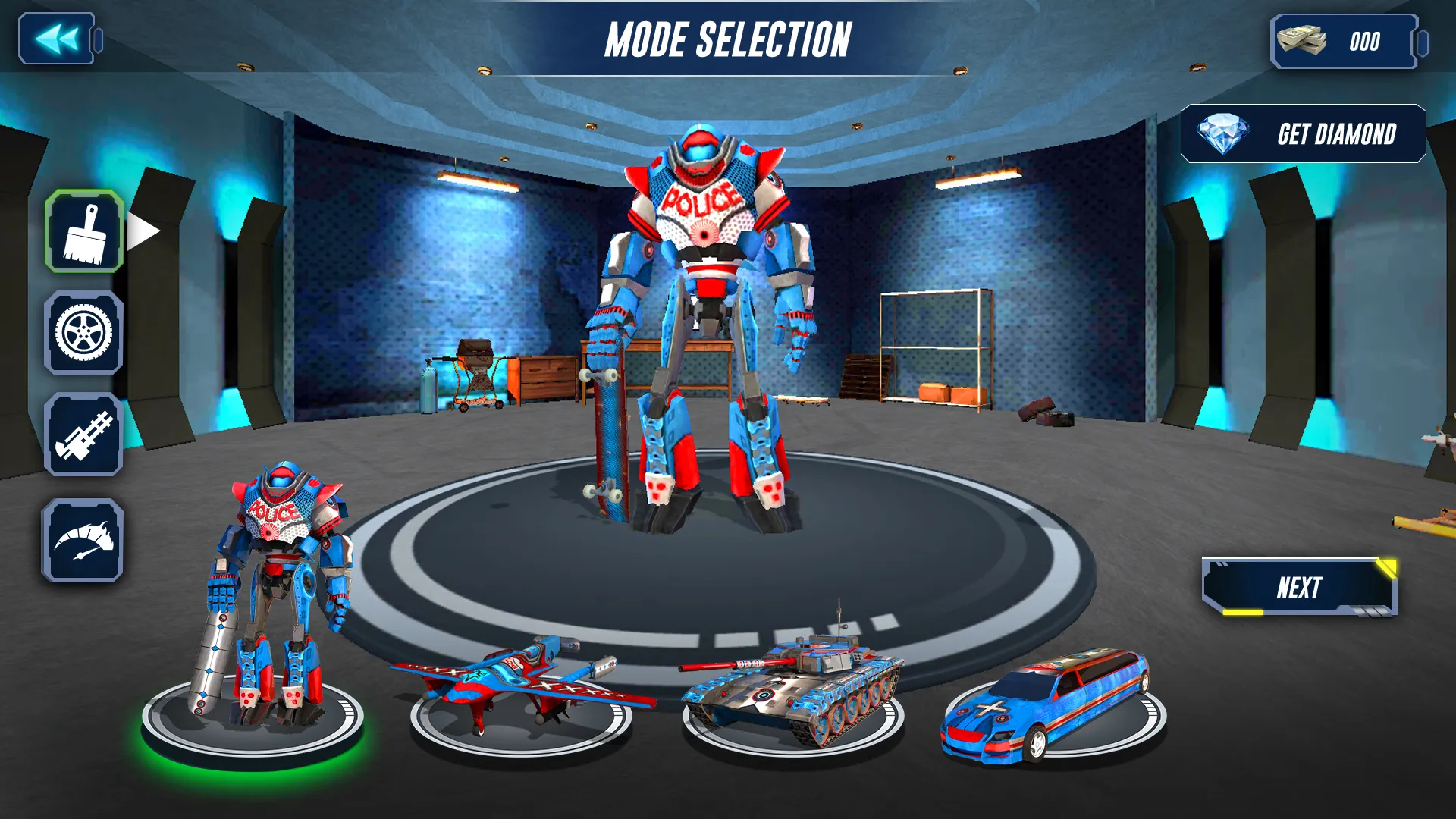 Flying limo car: Police robots | Indus Appstore | Screenshot