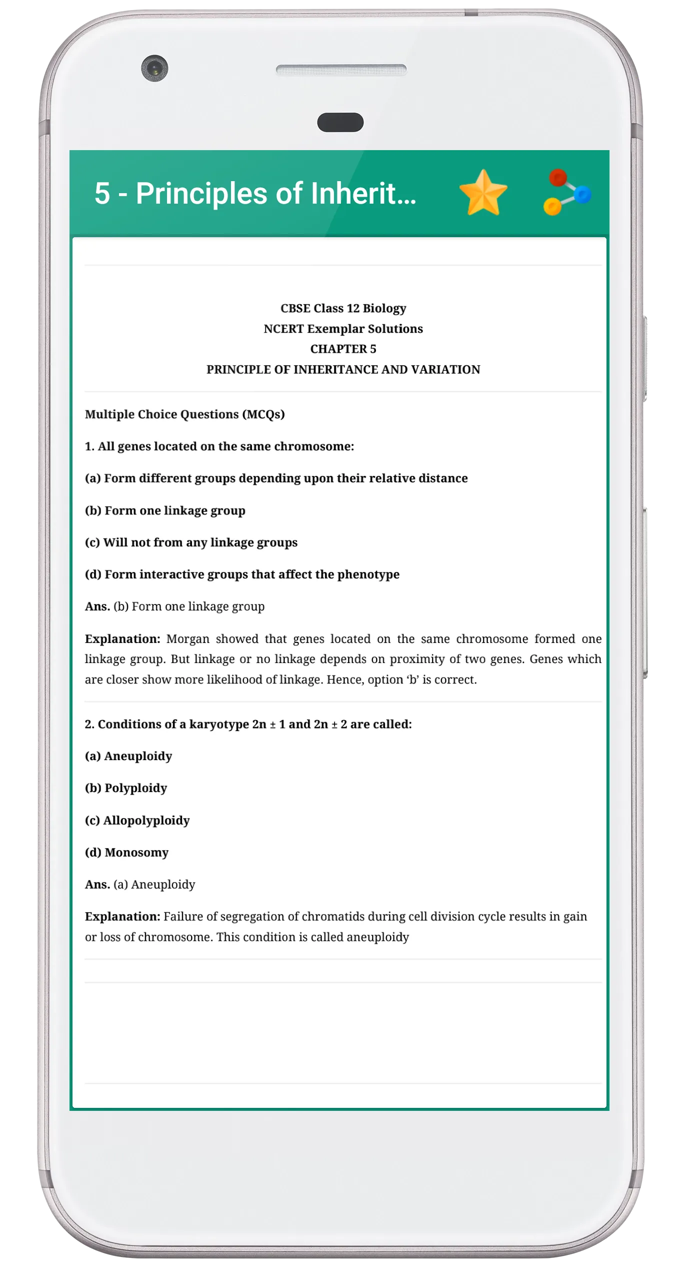 Class 12 Biology Solution | Indus Appstore | Screenshot