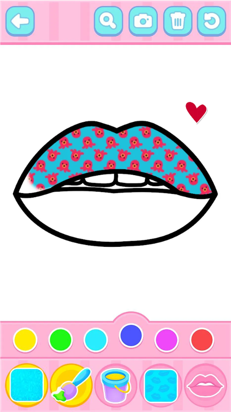 Glitter Lips coloring | Indus Appstore | Screenshot