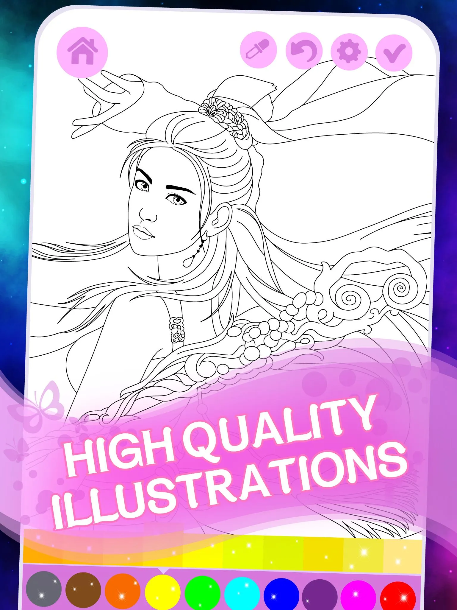 Fantasy Love Coloring Book | Indus Appstore | Screenshot