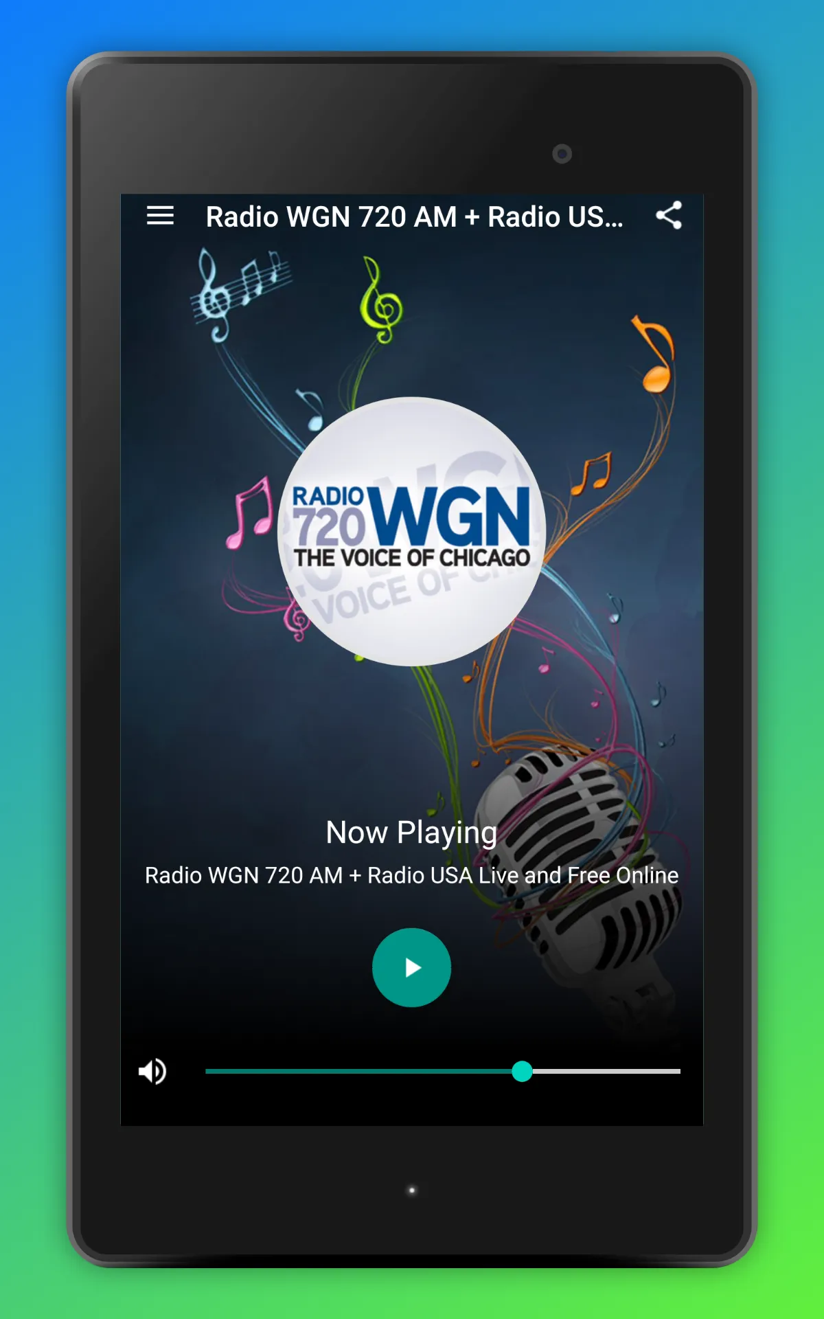 WGN Radio 720 AM USA Online | Indus Appstore | Screenshot