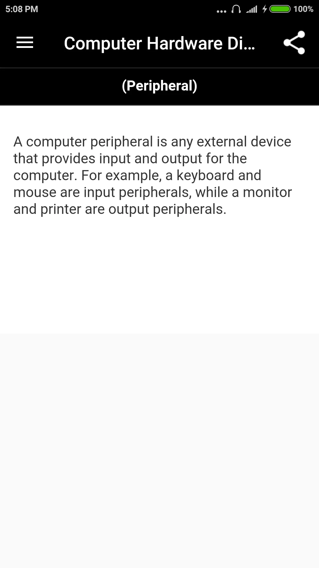 Computer Hardware Dictionary | Indus Appstore | Screenshot