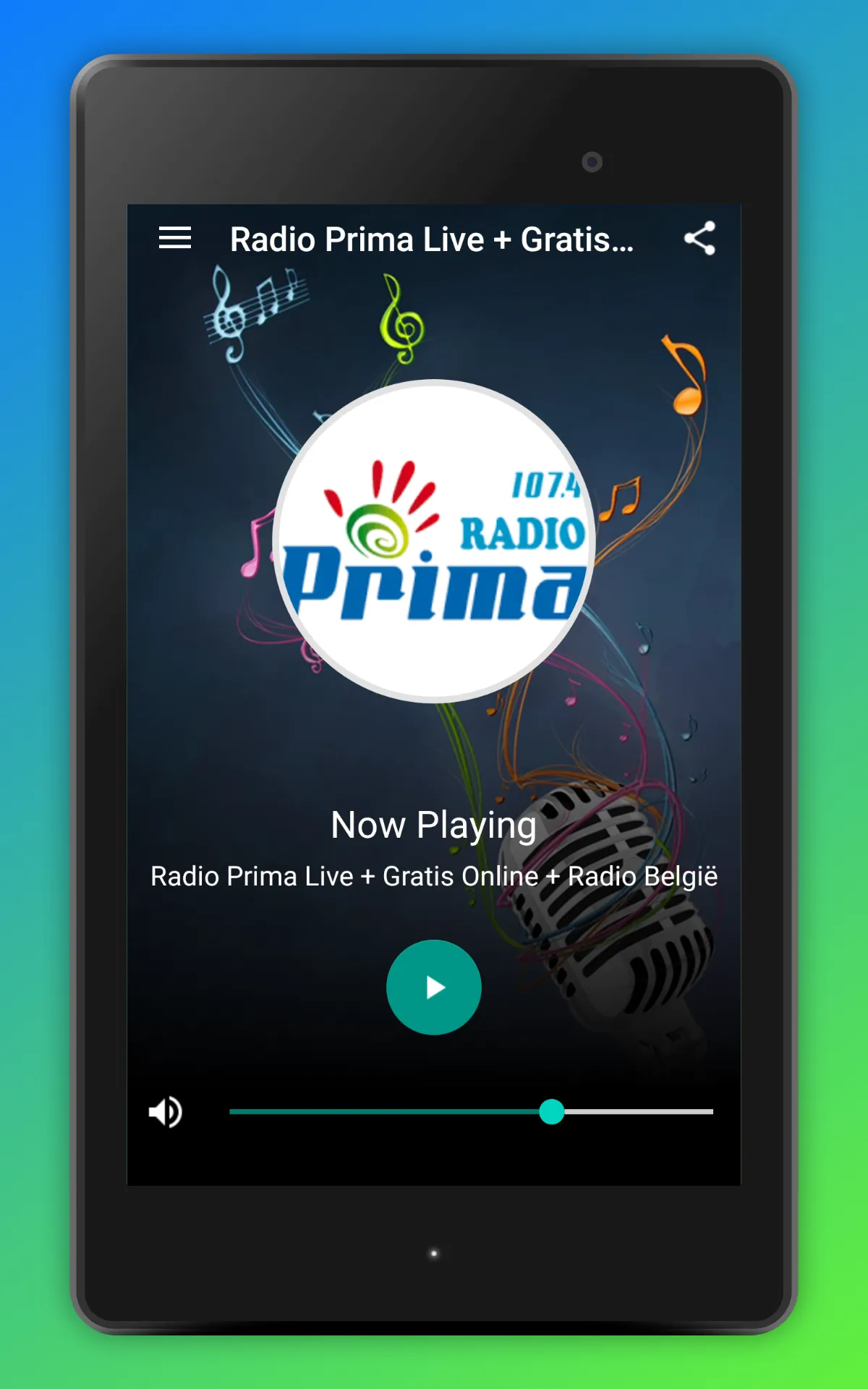 Radio Prima 107.4 App België | Indus Appstore | Screenshot