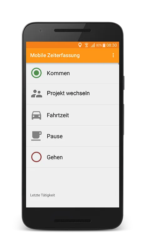 Mobile GPS Zeiterfassung | Indus Appstore | Screenshot