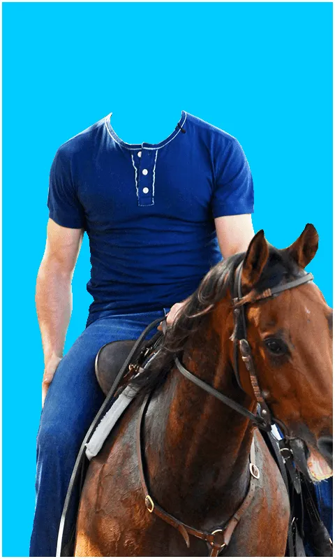 Horse With Man Photo Suit HD | Indus Appstore | Screenshot