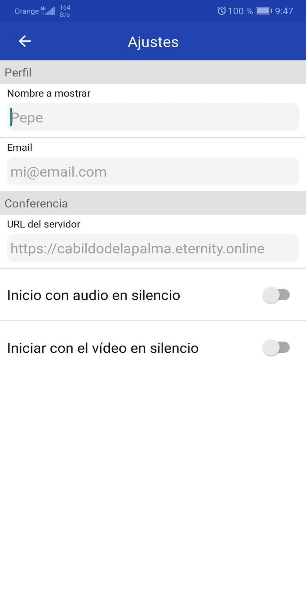 Cabildo de La Palma Videoconfe | Indus Appstore | Screenshot