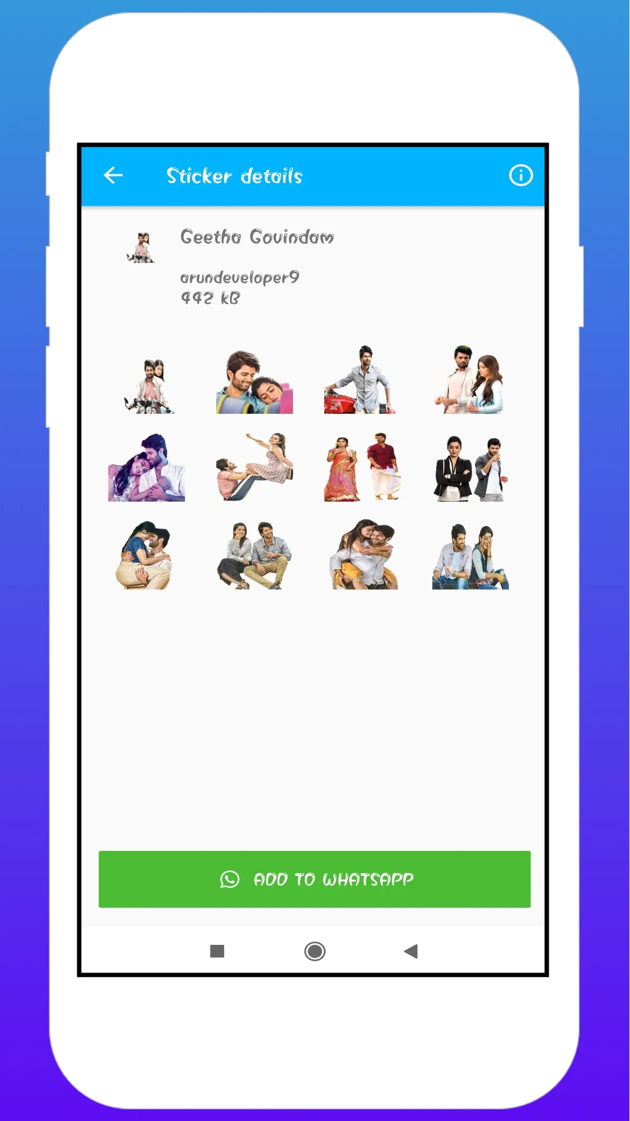 Vijay Deverakonda Stickers | Indus Appstore | Screenshot