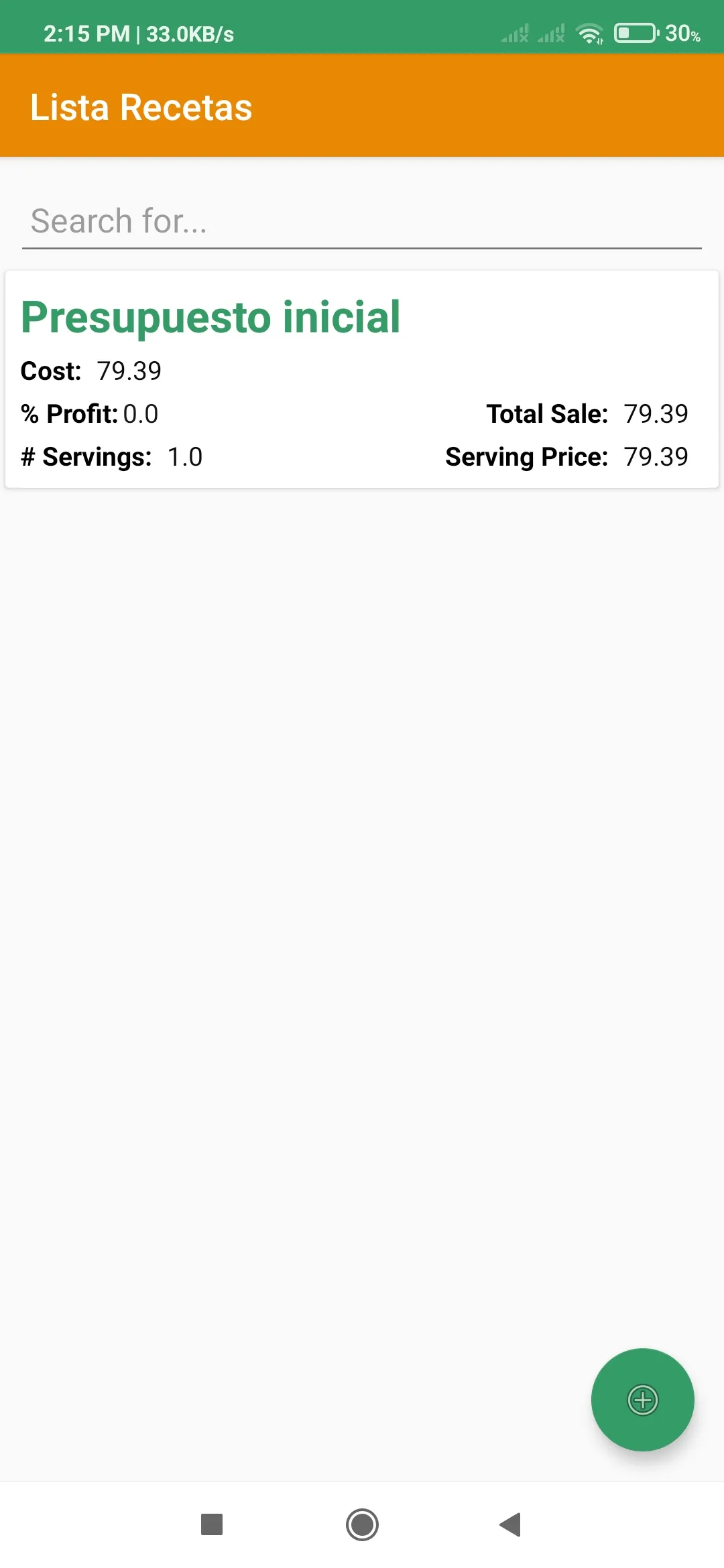 Cost Recipes | Indus Appstore | Screenshot