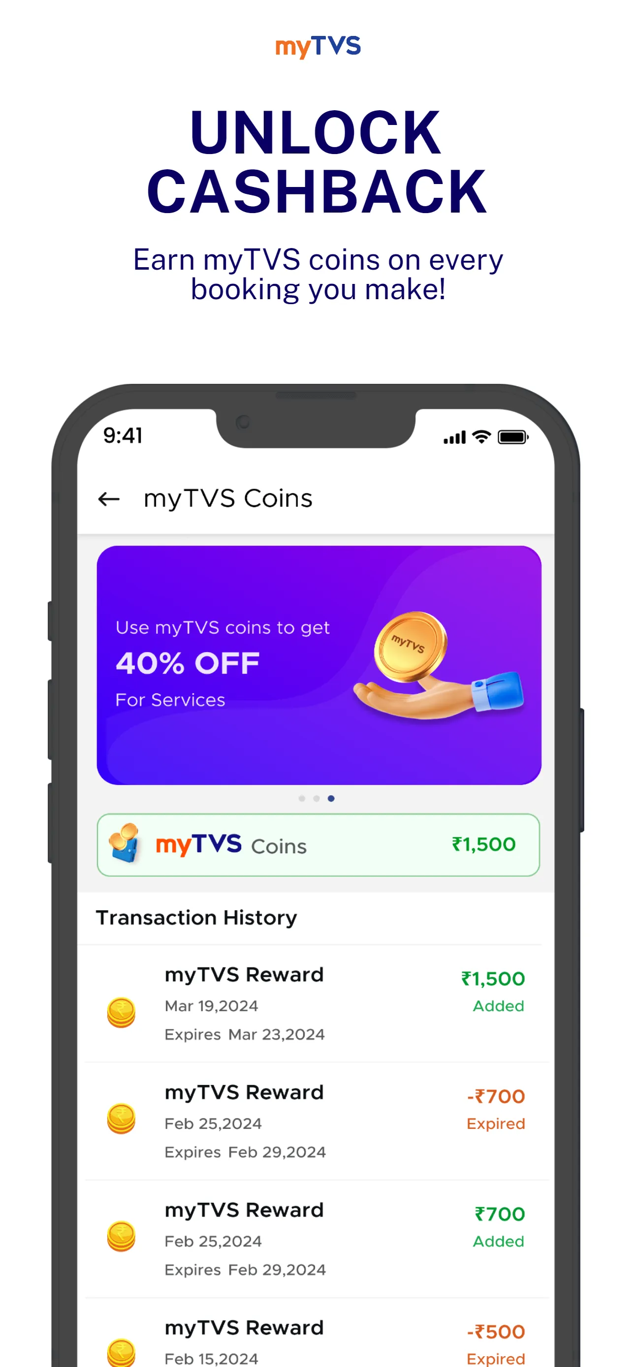 myTVS Car Services & More | Indus Appstore | Screenshot