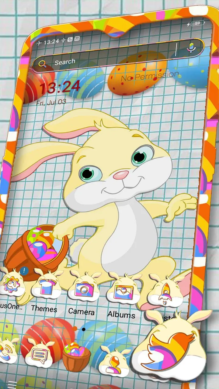 Paper Bunny Launcher Theme | Indus Appstore | Screenshot