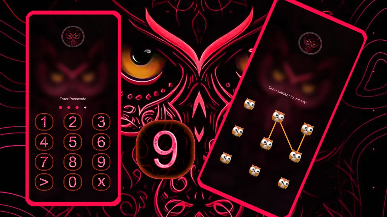 Owl Pink Dark Theme | Indus Appstore | Screenshot