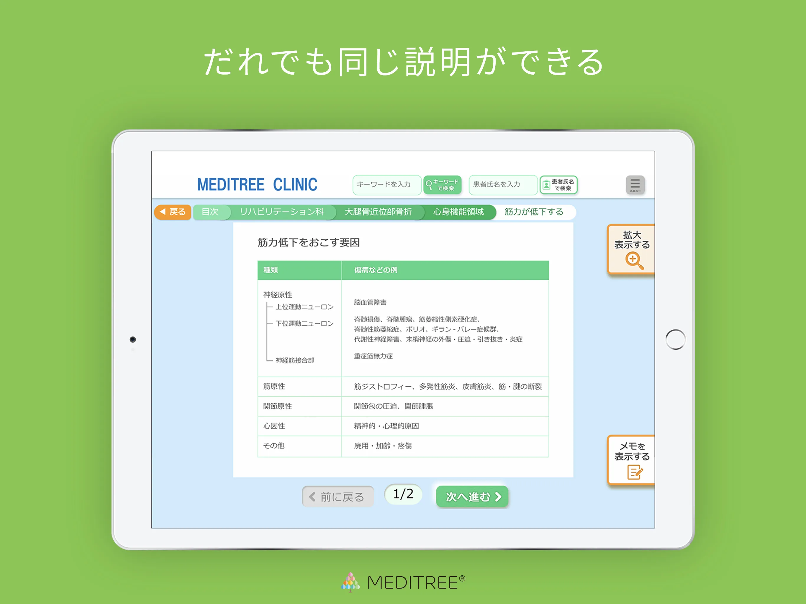 MEDITREE（メディツリー）for リハビリテーション科 | Indus Appstore | Screenshot