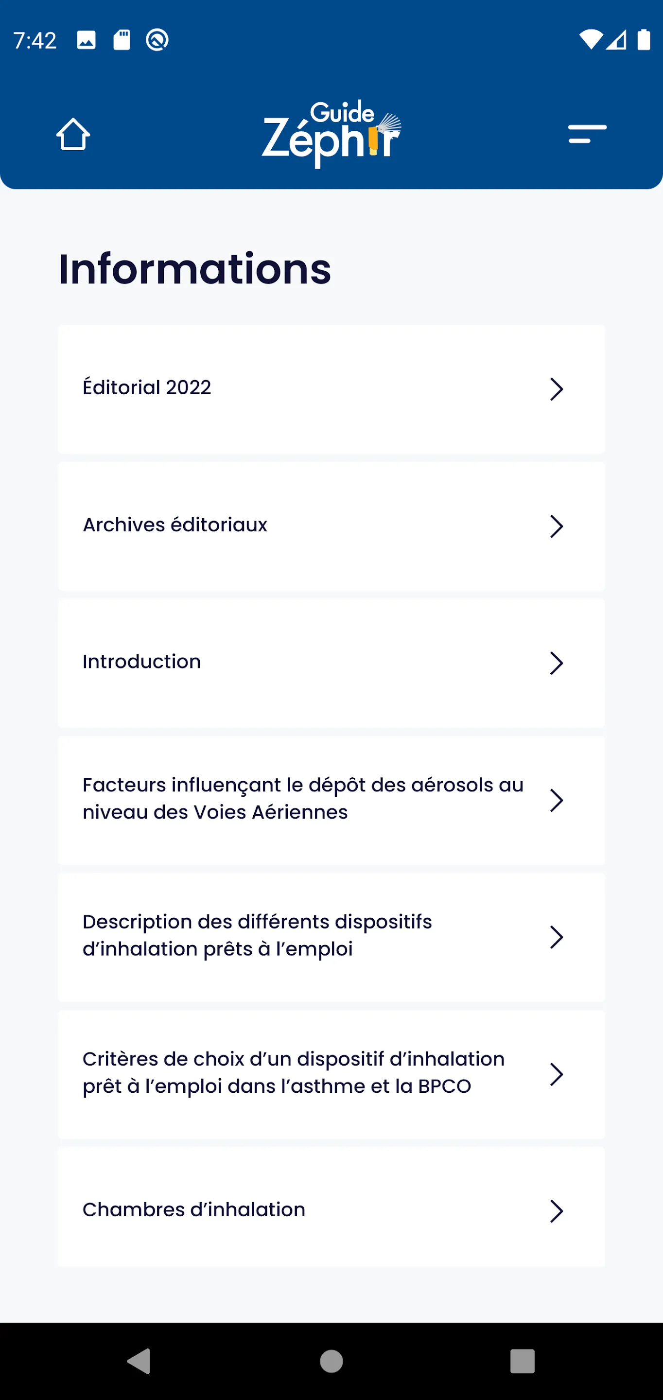 Guide Zéphir | Indus Appstore | Screenshot