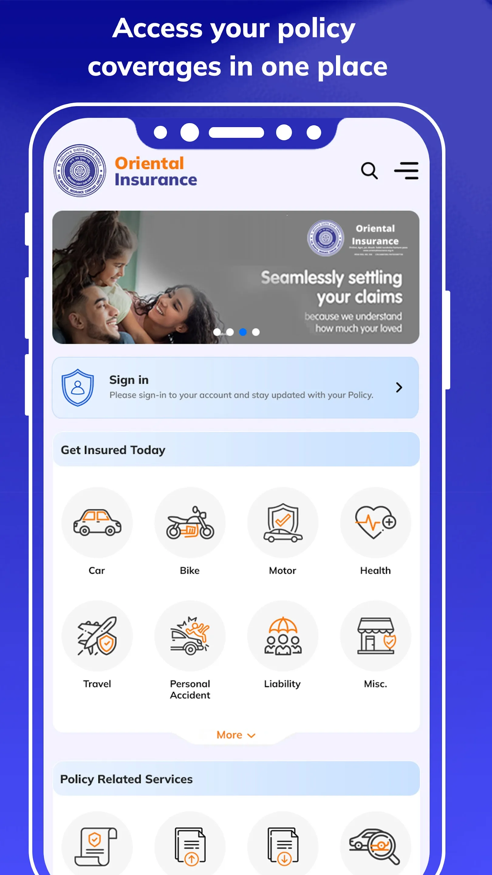 Oriental Insurance Company | Indus Appstore | Screenshot