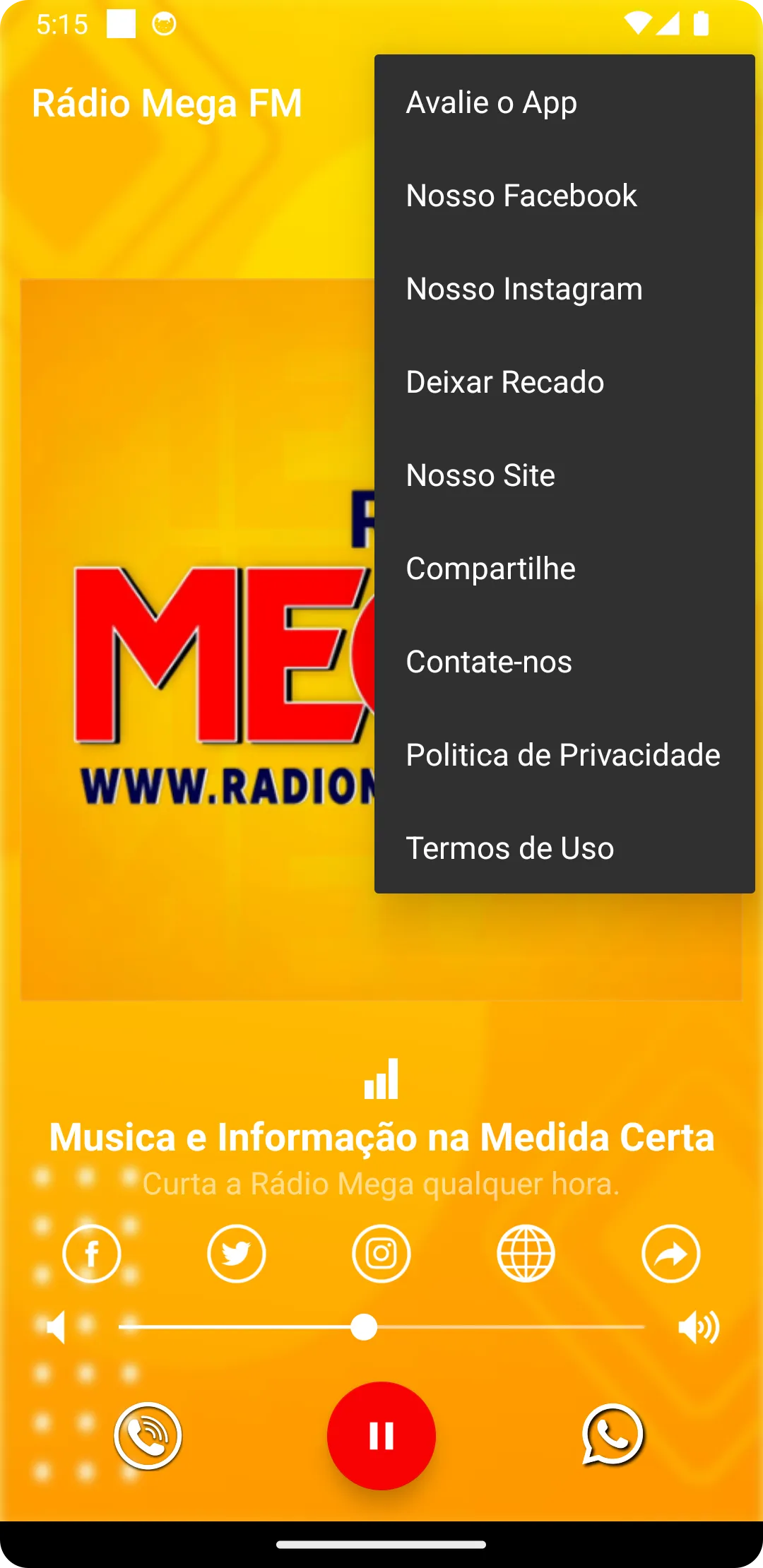 Rádio Mega Itaipava | Indus Appstore | Screenshot