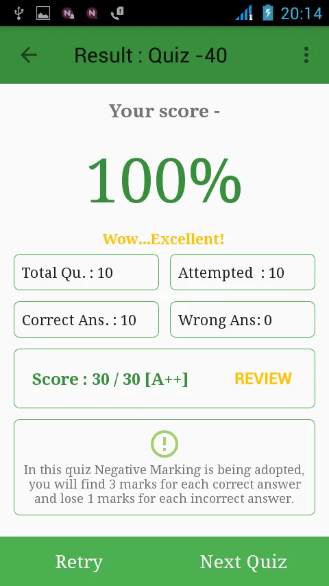 20-20 Chemistry Quizzes | Indus Appstore | Screenshot