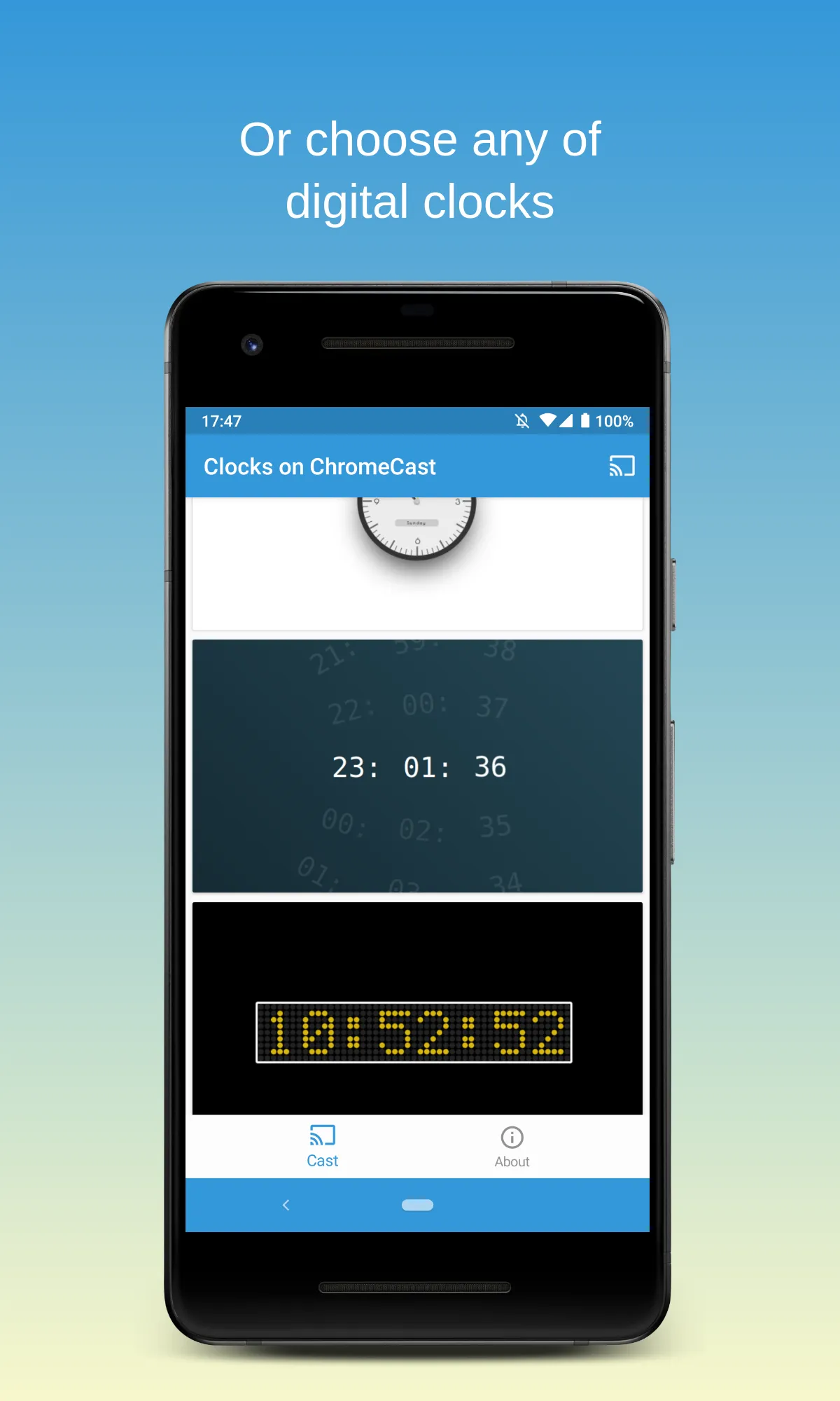 Clocks on Chromecast | Indus Appstore | Screenshot