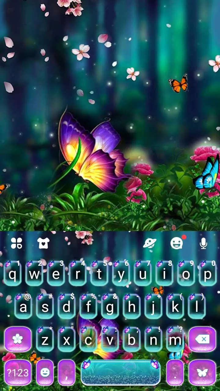 Wonderland Butterfly Keyboard  | Indus Appstore | Screenshot