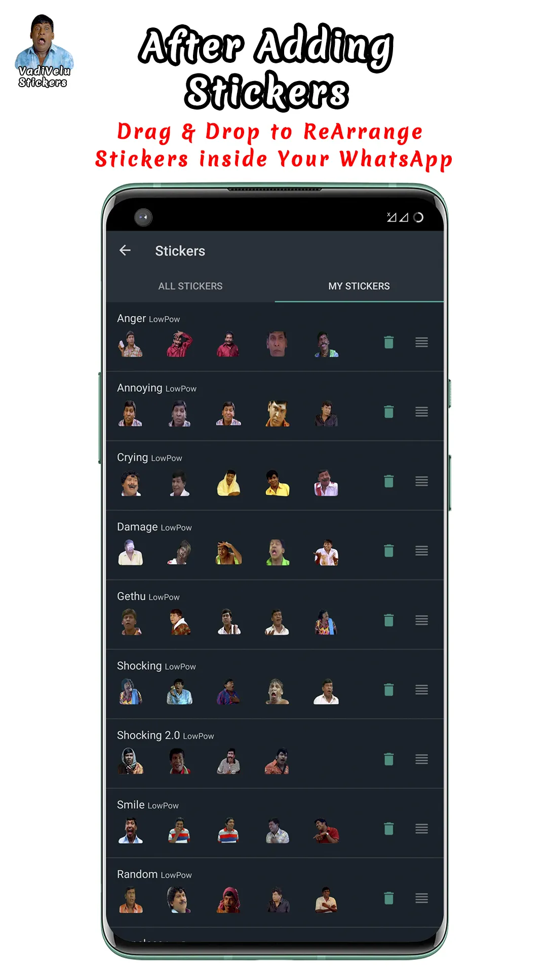 VadiStick - Vadivelu Stickers | Indus Appstore | Screenshot