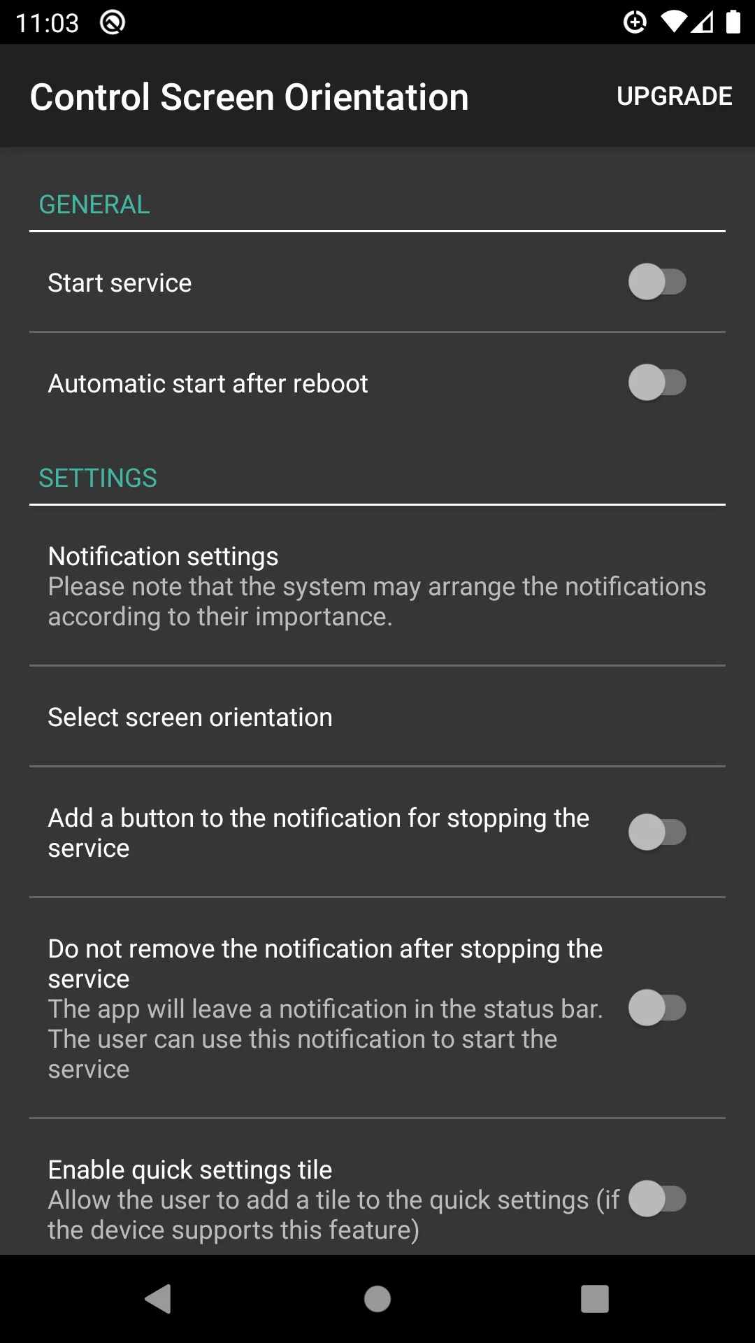 control screen rotation | Indus Appstore | Screenshot