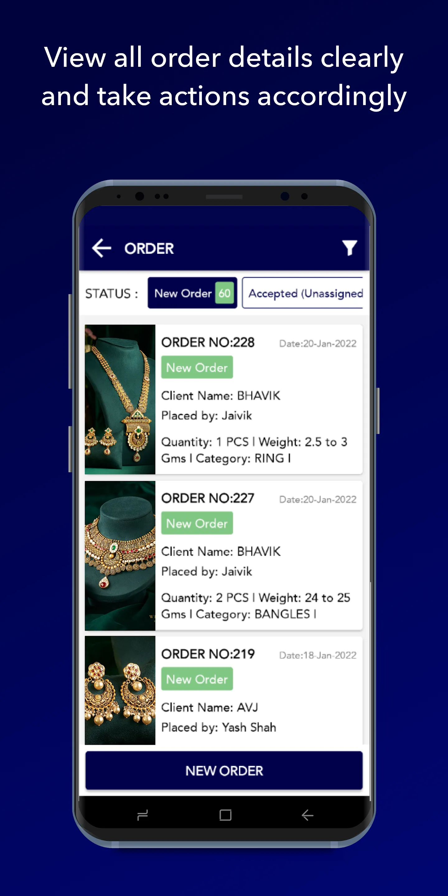 JewelKAM - Order Management | Indus Appstore | Screenshot