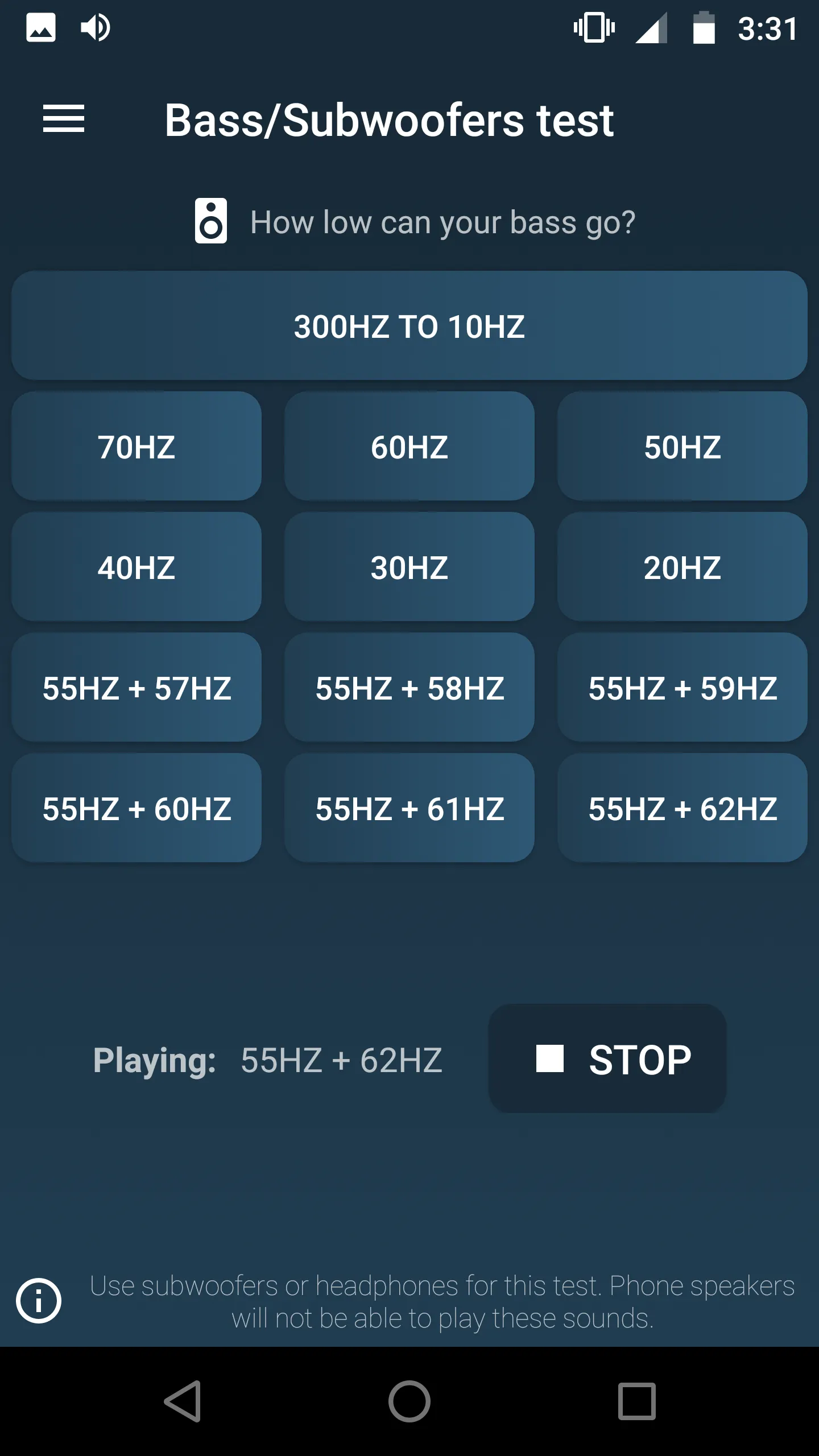 Frequency Sound Generator | Indus Appstore | Screenshot