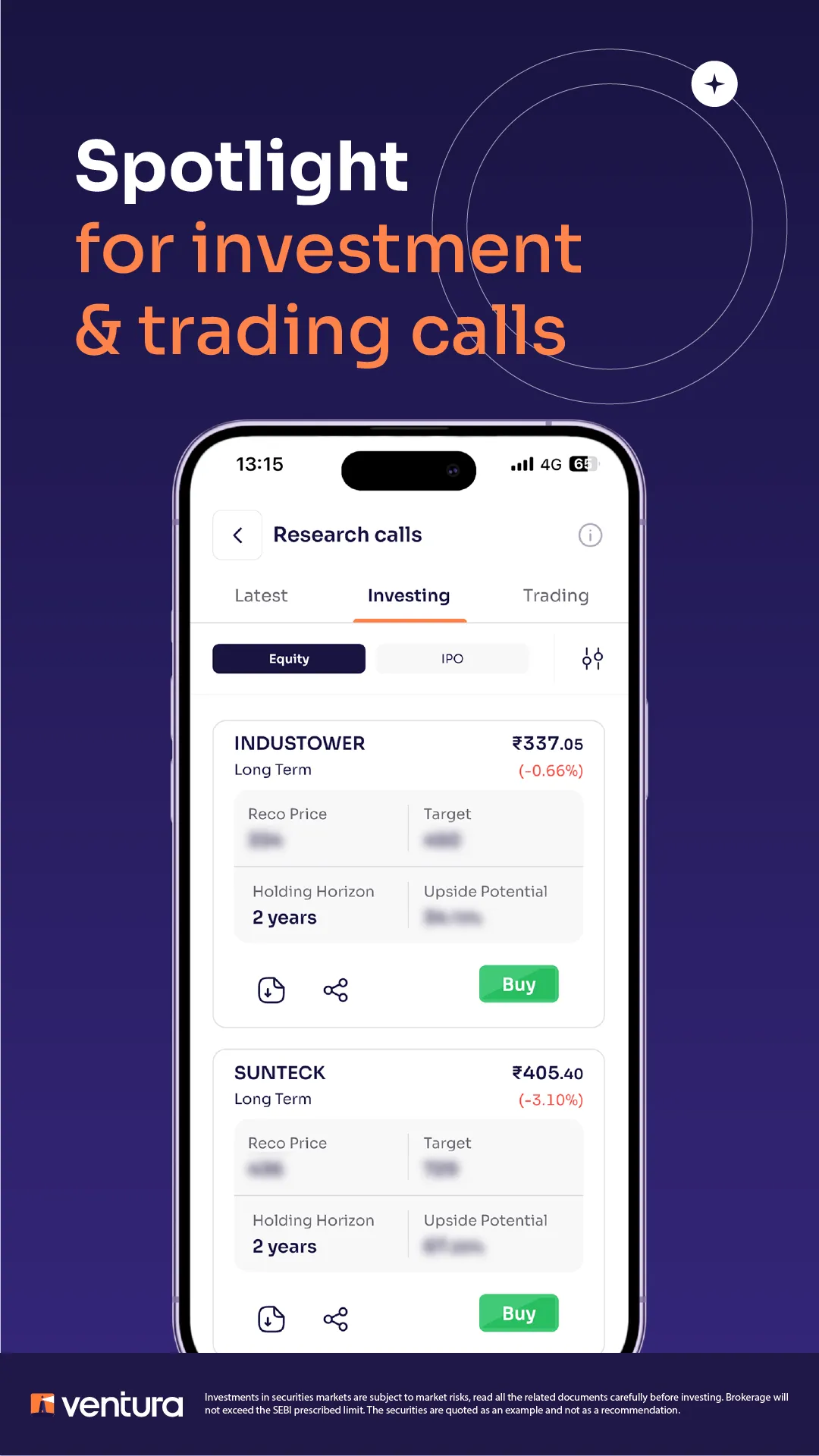 Ventura: Stocks, F&O, MF, IPO | Indus Appstore | Screenshot