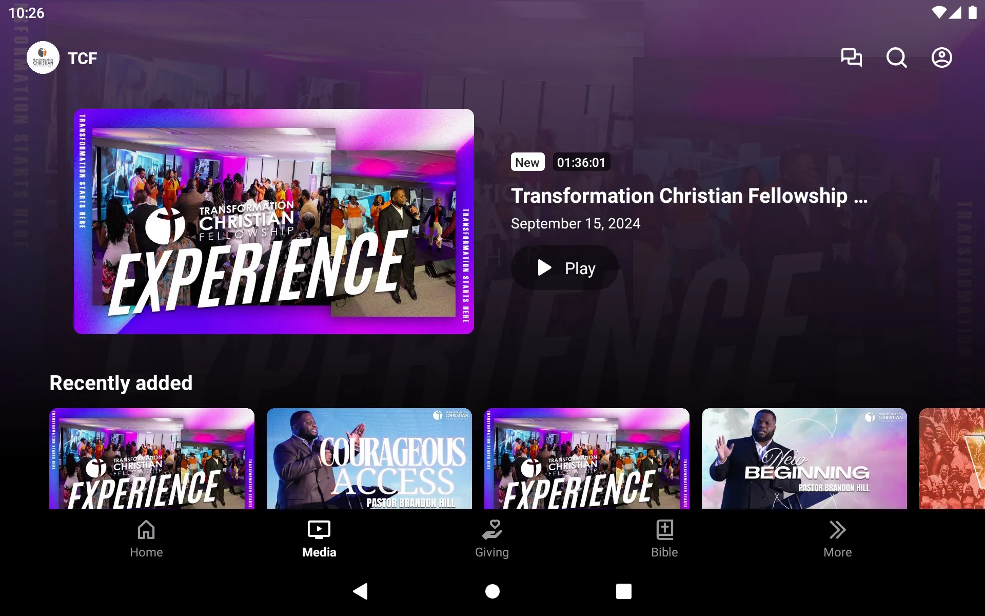 TCF - Church App | Indus Appstore | Screenshot