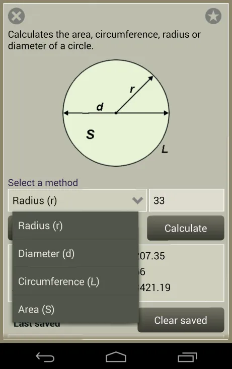 Fast Circle Calculator | Indus Appstore | Screenshot