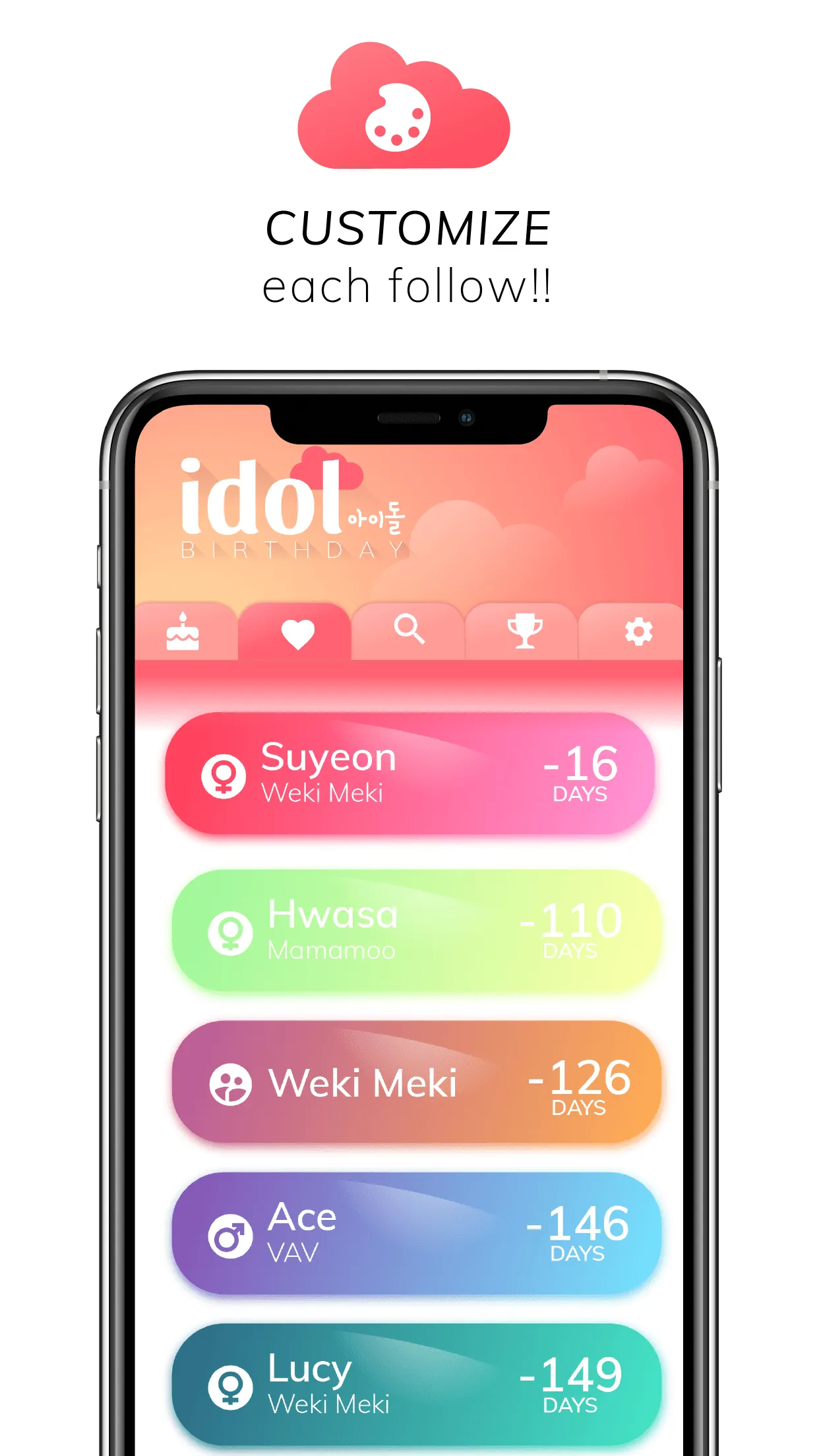 Kpop Idol Birthday Reminder | Indus Appstore | Screenshot