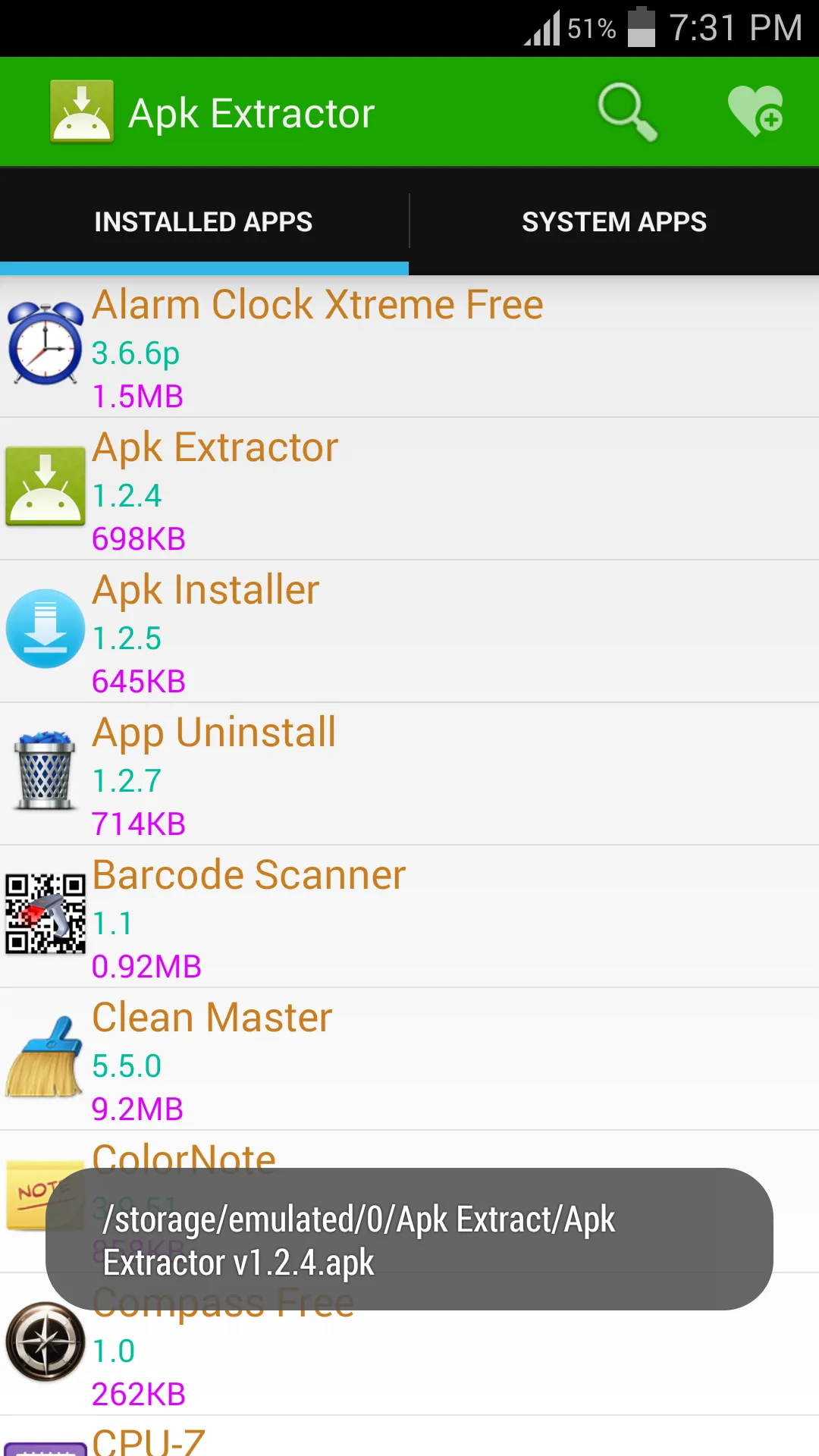 Apk Extractor | Indus Appstore | Screenshot